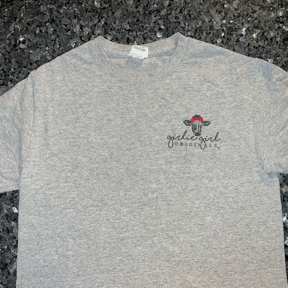 Girlie Girl Original “Crazy Heifer” Grey Short Sleeve Graphic T-Shirt - Picture 3 of 7